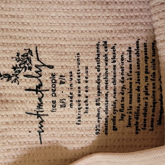 Free People Intimately Ribbed Seamless Bandeau Rose X-Small/Small - Picture 7 of 9